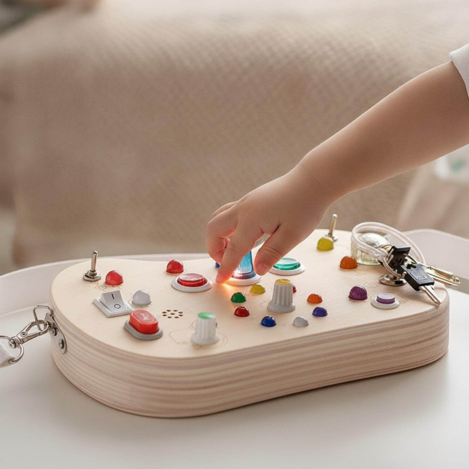 MagiDeal Tavola Sensoriale in Legno Multiactività |, Pannello Sensoriale, Didattico, Giocattolo, per, Casa, Neonati