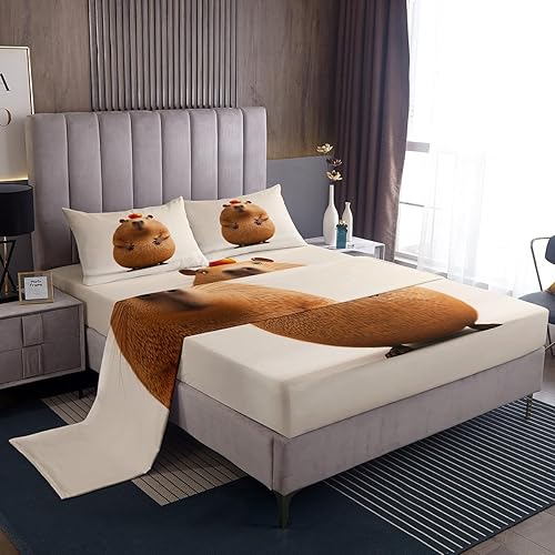 Vista 16 de Erosebridal Happy Camping - Juego de sábanas tamaño matrimonial para cámper, sábanas rústicas de casa de campo, accesorios de campamento, sábana