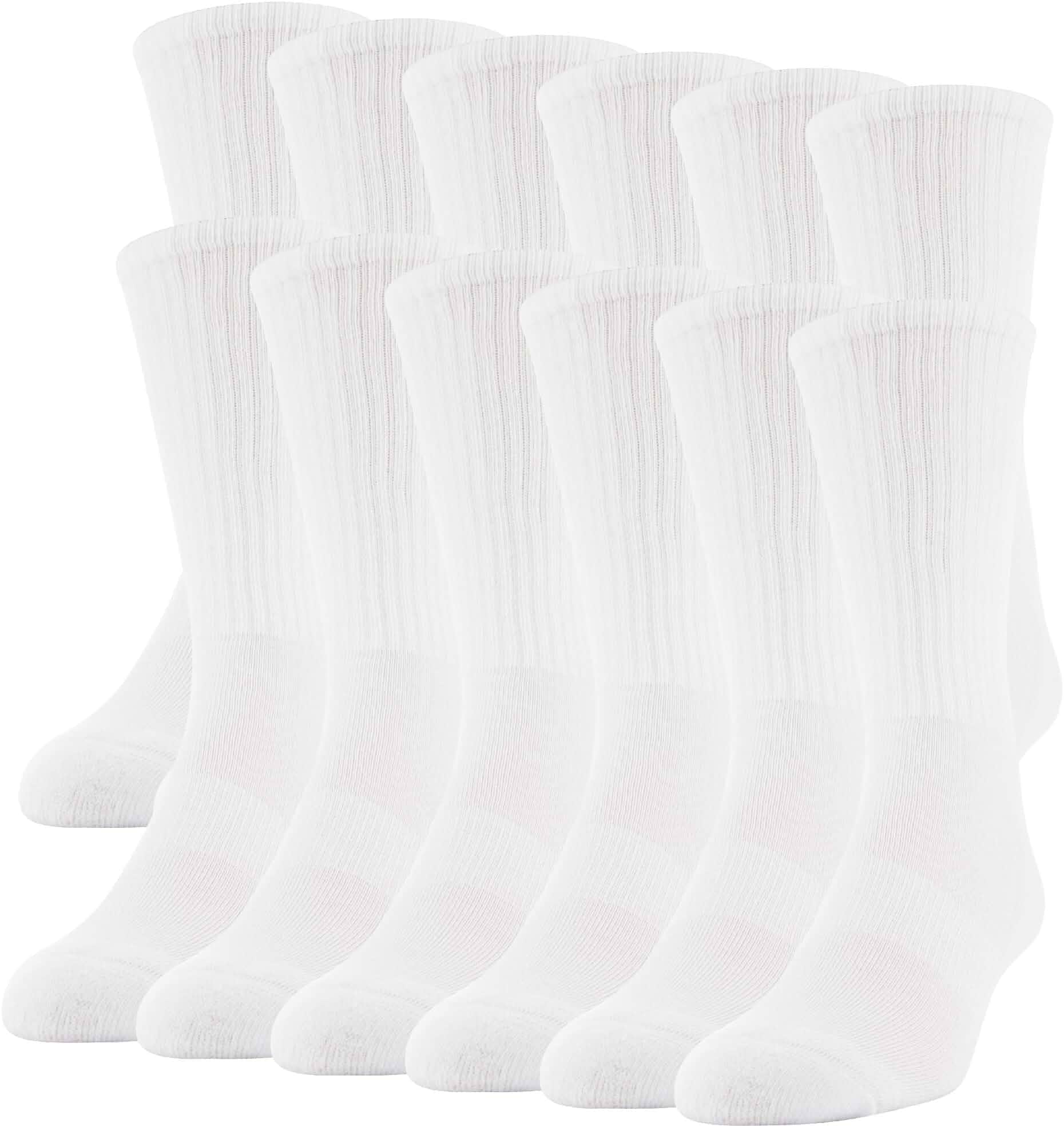 Gildan Men's Performance Crew Socks, 12 Pairs