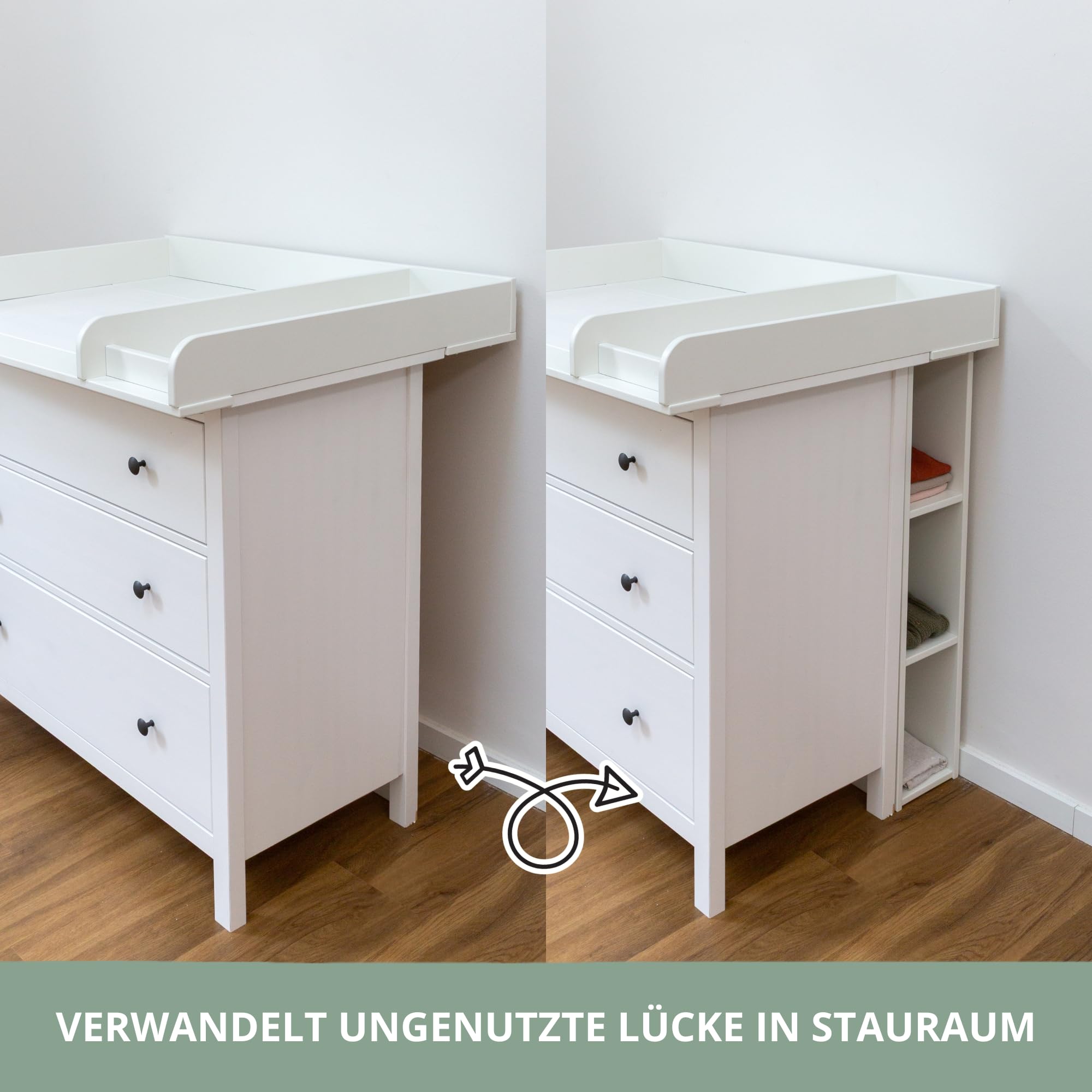 Limmaland Stauraumregal für weiße IKEA HEMNES Kommode