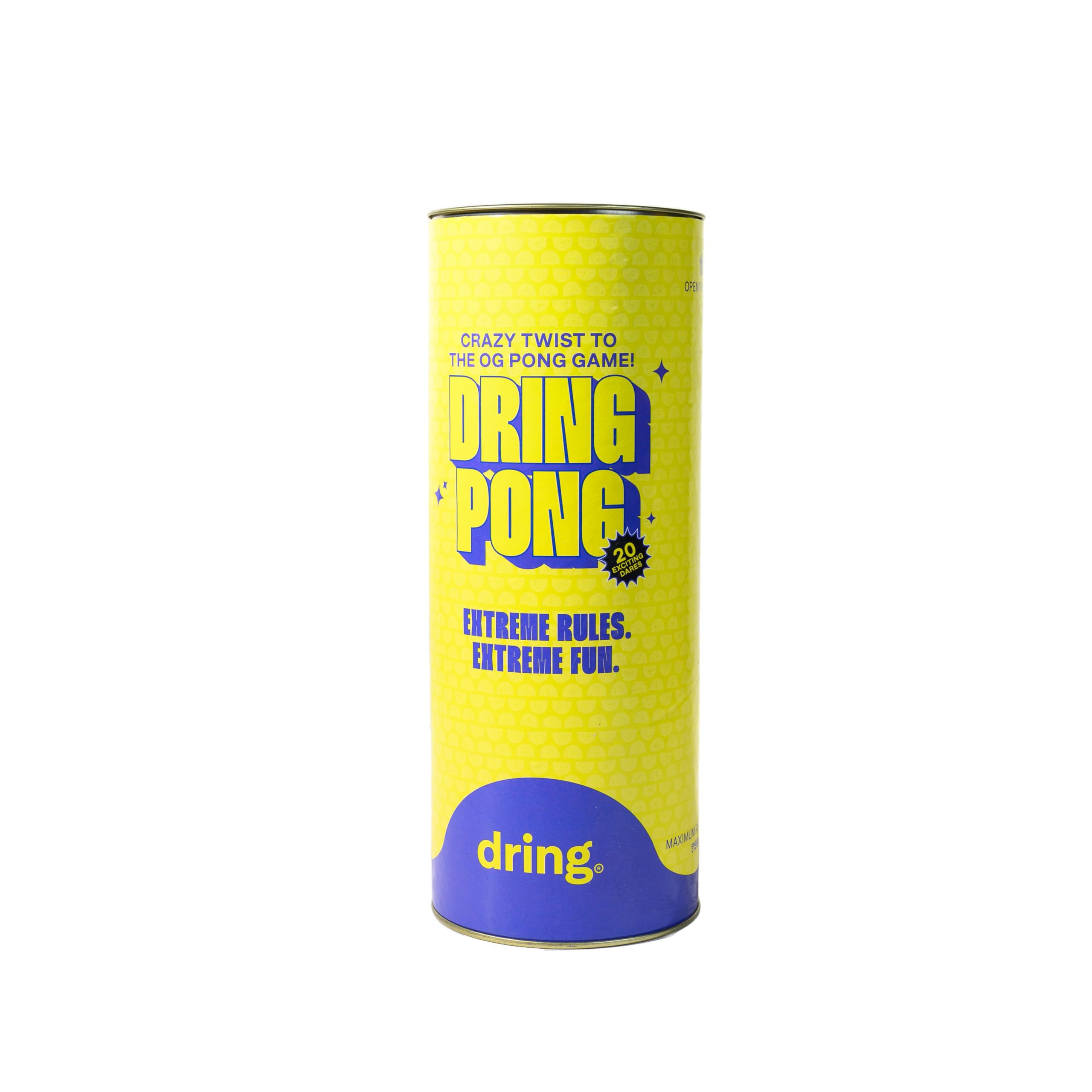 Dring Pong - Crazy Twist to The OG Pong-Game | All in One Set - 20 Coaster Dares, 22 Cups, 4 Balls | House Party Game for Adults | 2-12 Players | Perfect for Birthday, Bachelor & Gifts for Friends-image-6