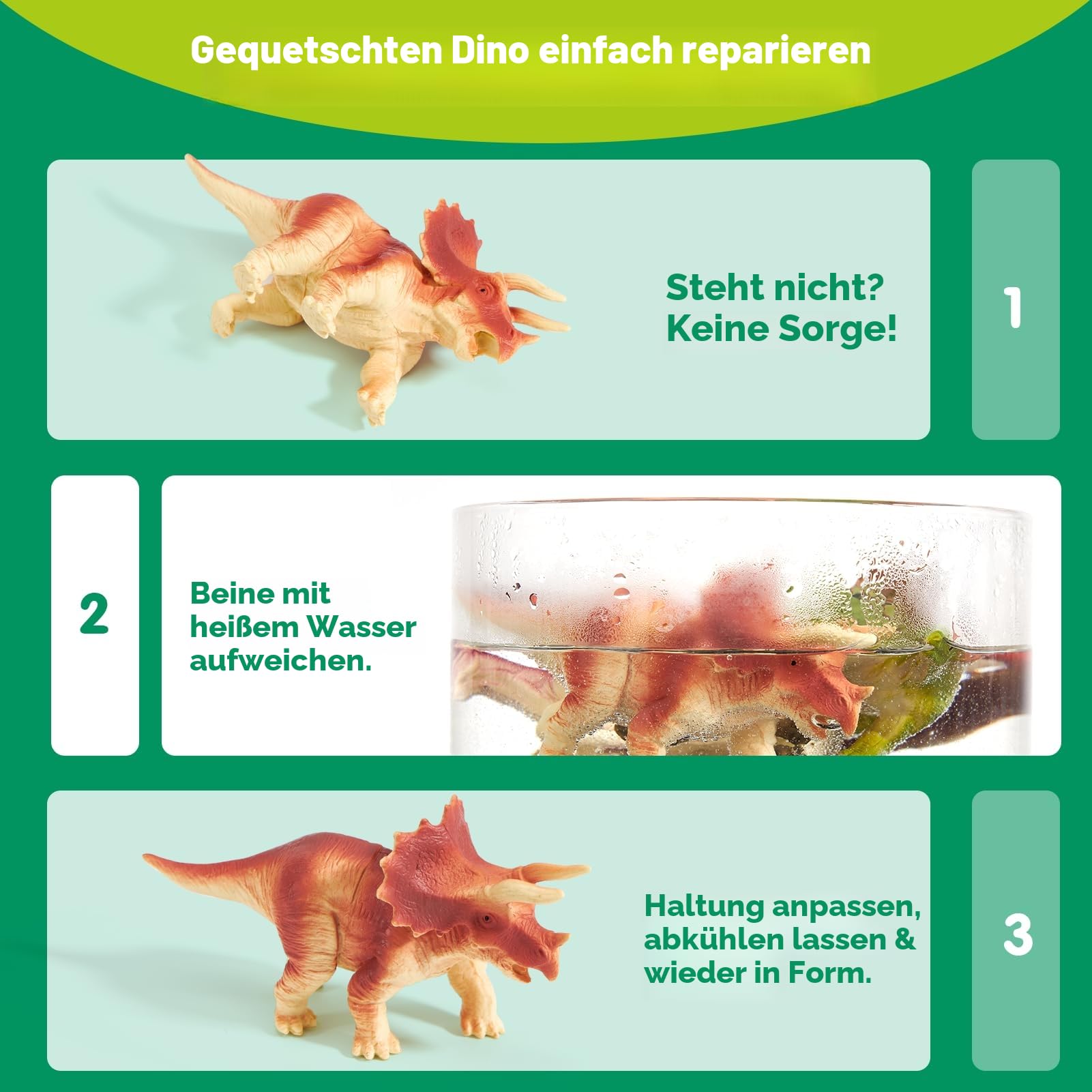 COCO&Friends Dinosaurier Spielzeug für Kinder 3 4 5 6 Jahre Junge, Geburtstagen Weihnachten Geschenk Spielzeug, 12 Dinosaurier Statuen und Lernkarten,Tragbarer Rucksack mit Faltbarer 3D-Spielmatte