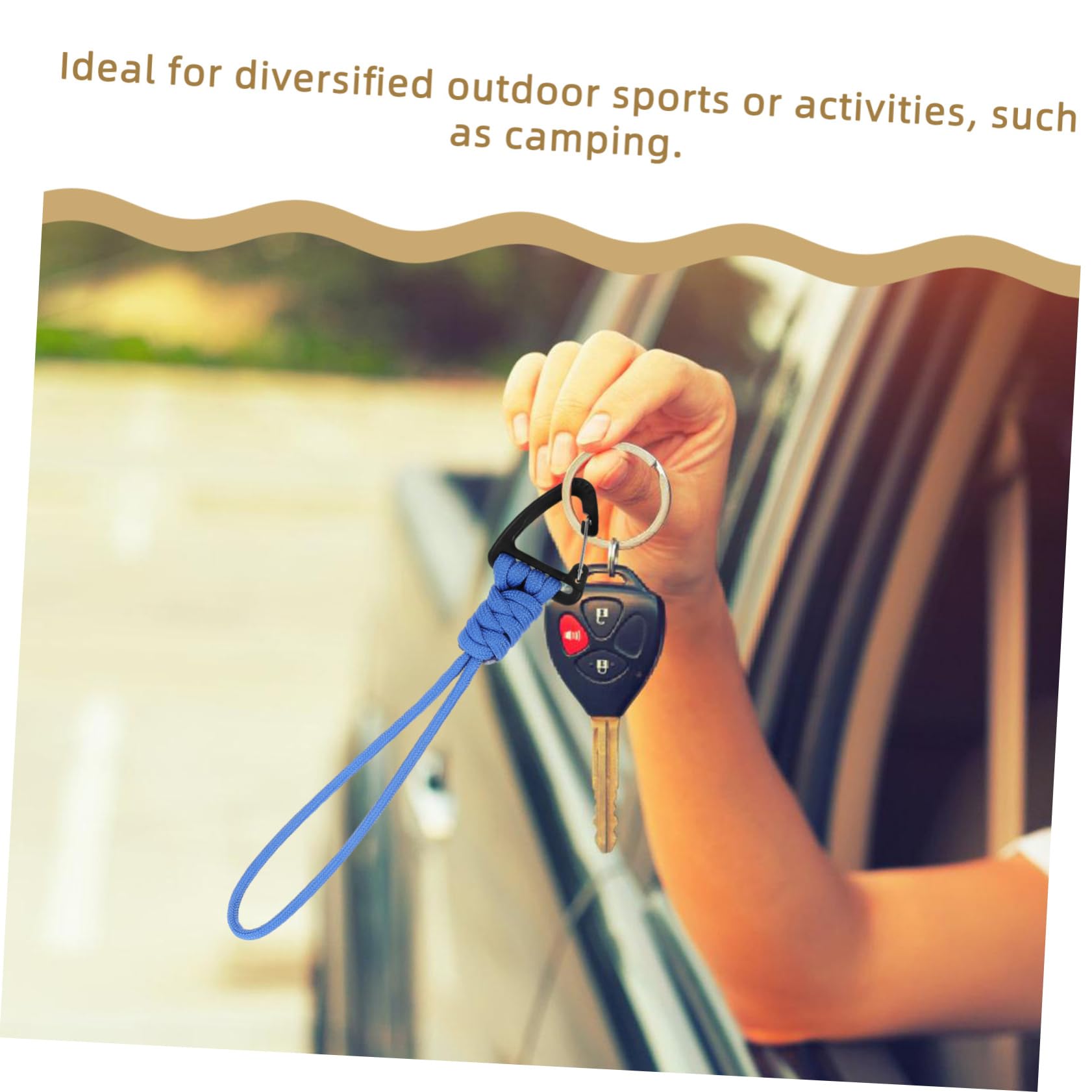 WOONEKY Keychain Anti-Lost Rope Carabiner Lanyard for Camping Tool Lanyard Carabiner Quick Release