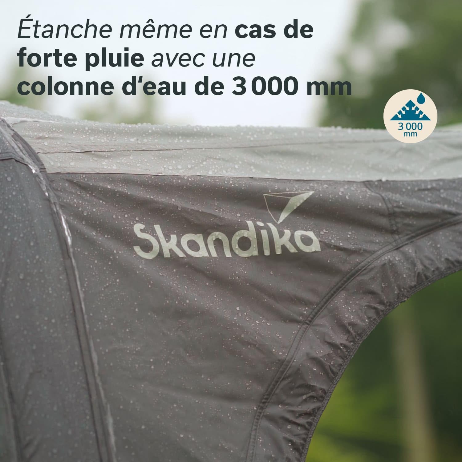 Skandika Auvent Vika Air Van 260 | Auvent Gonflable, Caravan Tarp, Voile d'ombrage UV 50+, Colonne d'eau 3000 mm | pour Camping-Car, Caravane, Minibus, Bus