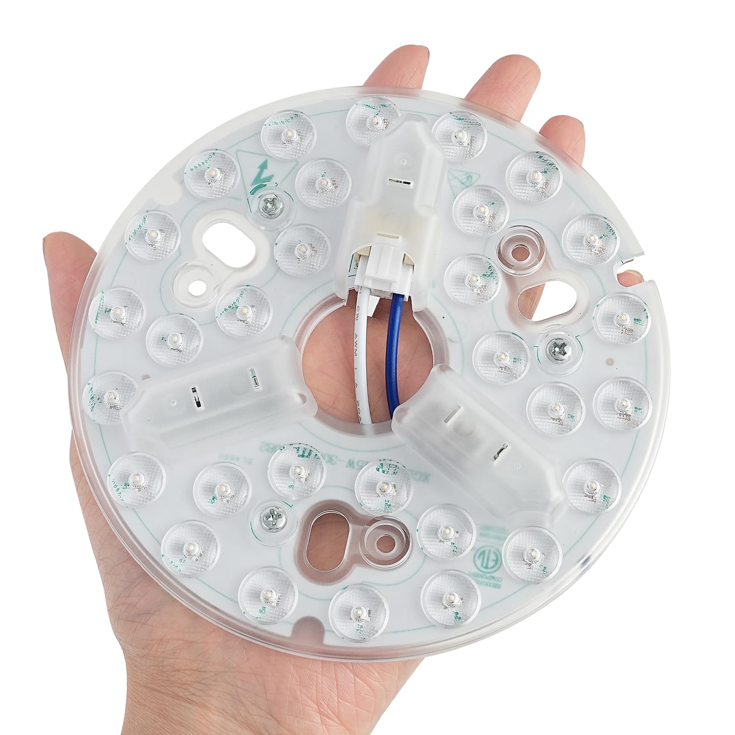 Kit de reacondicionamiento de luz de ventilador de techo, kit de actualización de luz de techo, 5.3 pulgadas, 3 temperaturas de color, 15 vatios, 1800 lúmenes, 120 V, certificación ETL (3CCT) 5