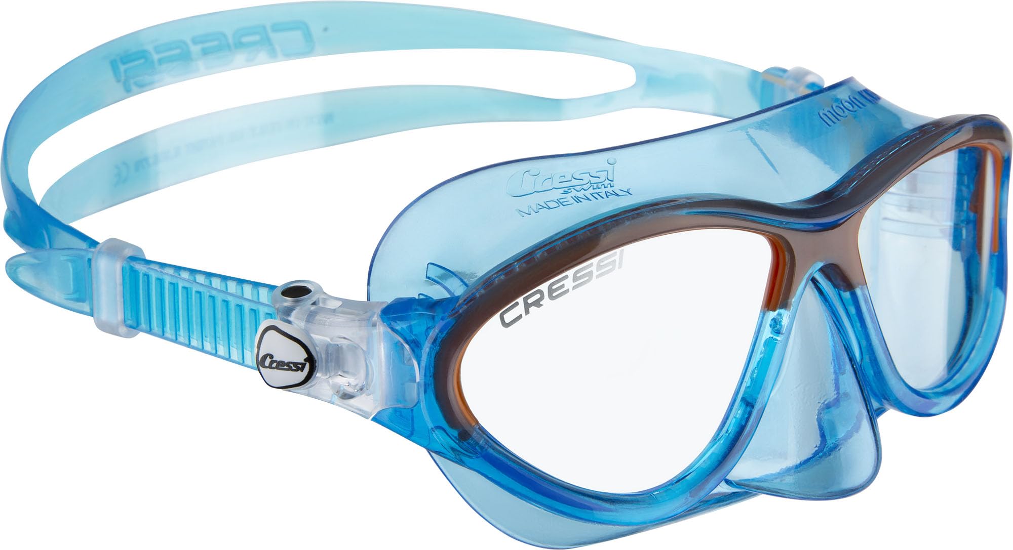 Masque De Plongée Cressi Moon Enfant - Verre Unique, Silicone Souple - PMT, Natation, Plongée