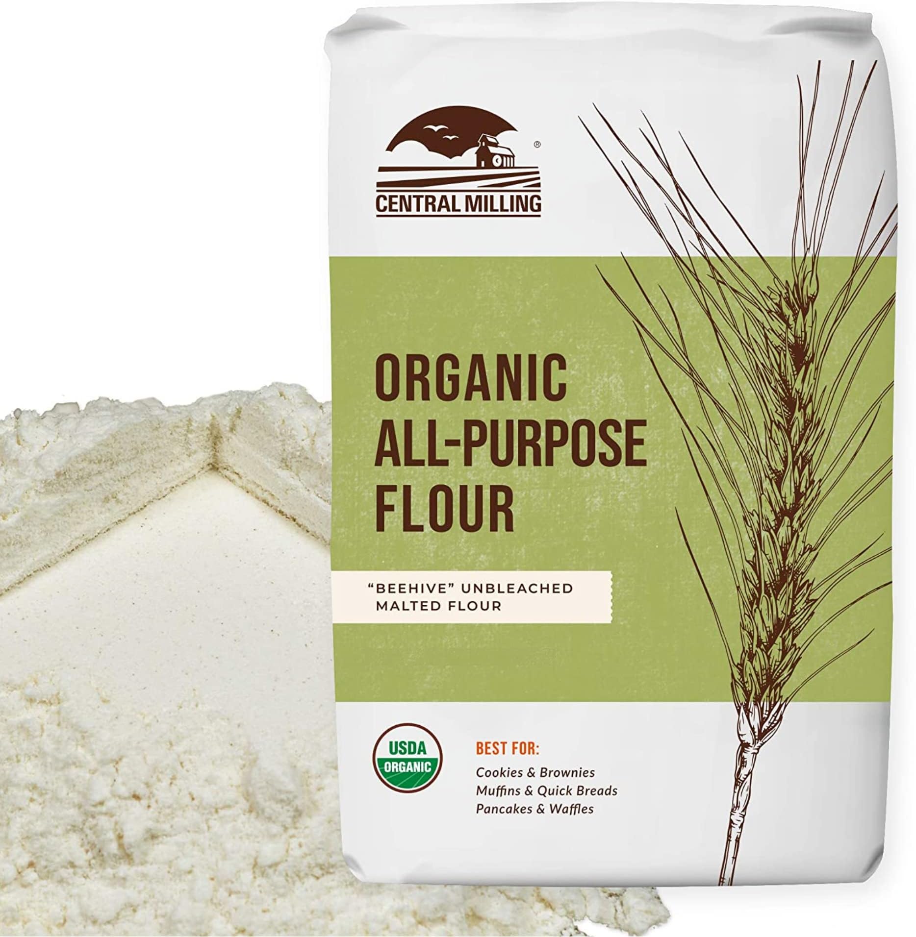 100% Organic All Purpose Unbleached White Baking Flour - 10 Pound