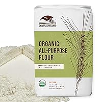 Vista 1 de Harina de hornear blanca 100% orgánica sin blanquear para todo uso - 10 libras
