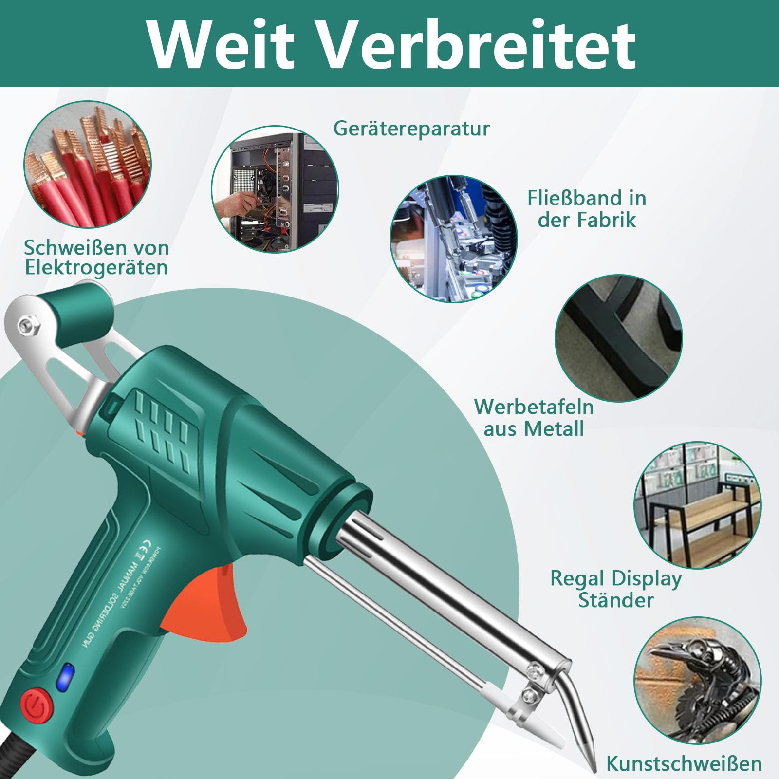 Industrielles Laserschweißgerät mit Außenheizung, multifunktionales Laserschweißgerät, Sechsteiliges Set, Laserschweißpistole für ultradünne Werkzeuge