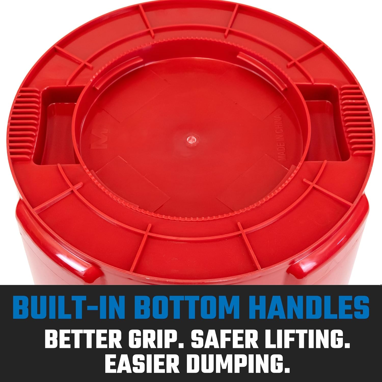 Magnum 32 Gallon Trash Can, High-Vis Red, Construction Grade, Heavy Duty Plastic, Jobsite Ready for Handling and Holding Garbage CMTC-C000-32R03 (3 Pack)