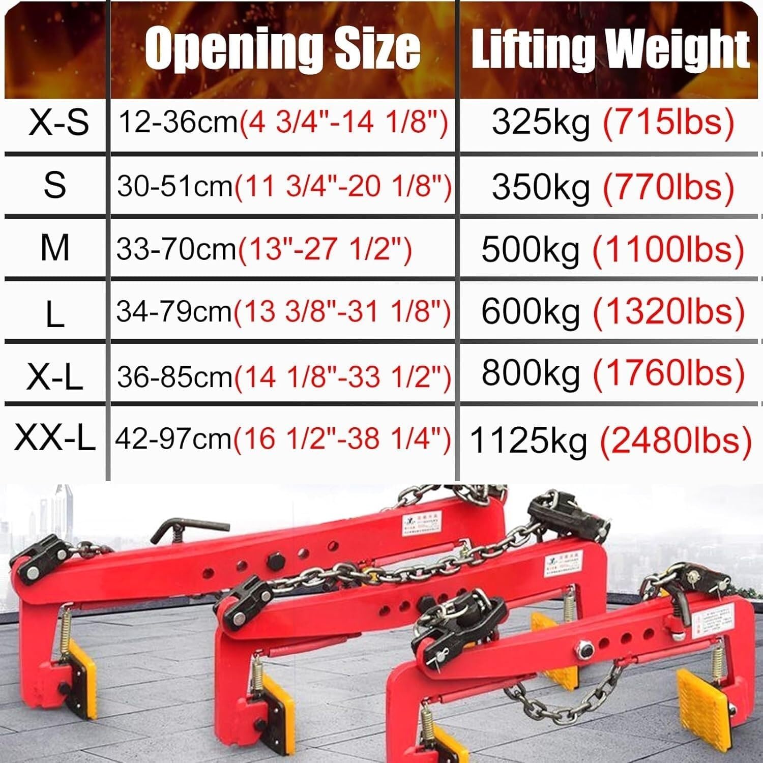 Lifting clamp Paving Slab Granite Vertical Transport Paving Heavy-duty Stone Clamp Chain Clamp For Kerbstones/steel Plates/marble Fixing device(XX-L)