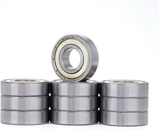XiKe 10 Pcs 6001ZZ Double Metal Seal Bearings 12x28x8mm, Pre-Lubricated and Stable Performance, Deep Groove Ball Bearings for Electric Motor