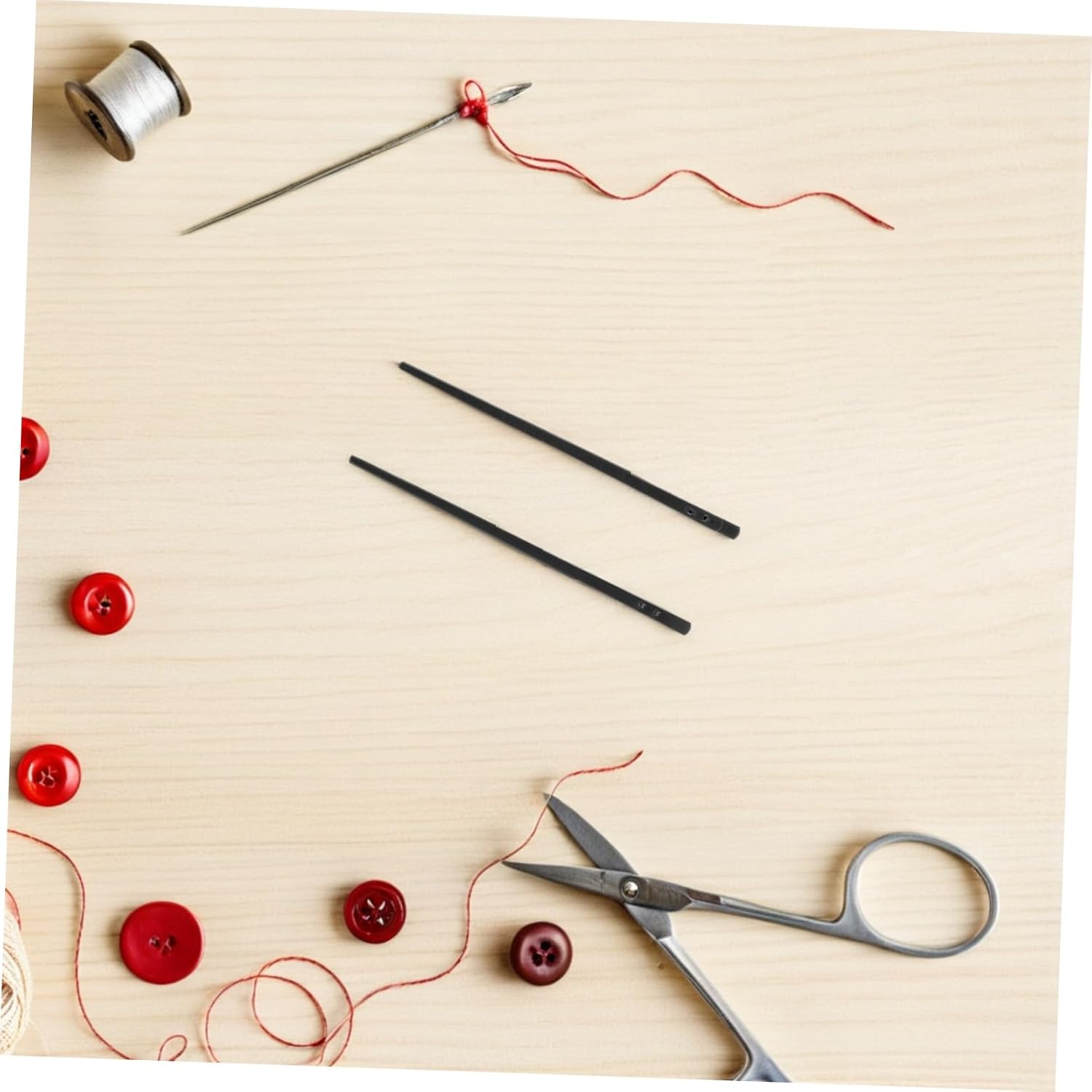 2pcs Double Leather Rope Needle Steel Flat Head Lacing Needles for Leatherworking Essential Tool for Beginners DIY Crafts for Edging Threading Thick Leather