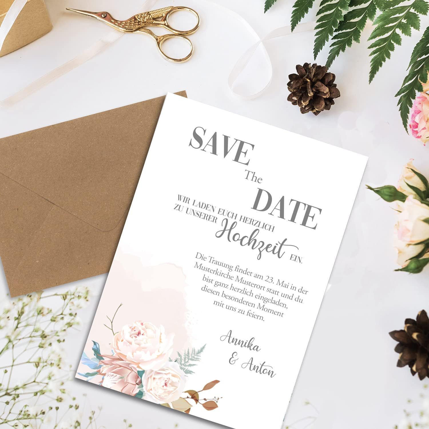 Letter sheet set dried flower