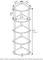 Vista 2 de Furinno Turn'n'Tube - Estantería esquinera de 3 niveles multi-propósito