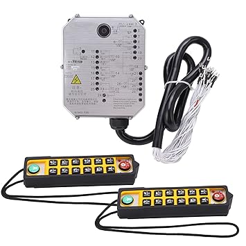 Wedinard TUORE Industrial Transmitter Receiver, Waterproof Less Interference Hoist Remote Controller Power Monitoring Multifunctional for Mechanical Equipment (AC24V)