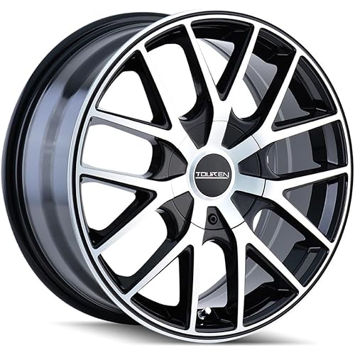 TOUREN TR60 Black/Machined Face/Black Ring Wheel with Alloy Steel (18 x 8. inches /108 x 108 mm, 40 mm Offset)