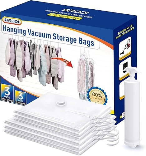 Vista 11 de Bolsas de almacenamiento al vacío colgantes para ropa con bomba de mano, bolsa de almacenamiento para abrigos colgante, bolsas de vacío para ropa