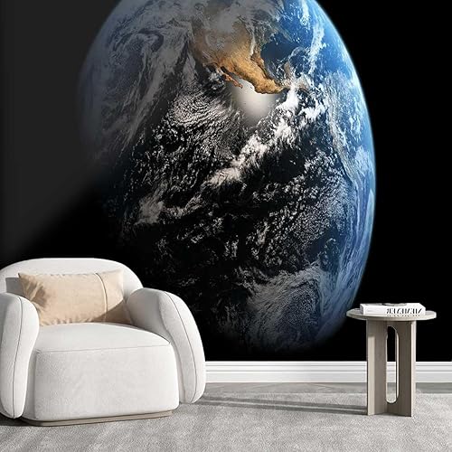 Papel tapiz para Muebles De Madera Universe, Papel adhesivo adhesivo Planeta Tv Fondo Protege la Superficie (Ancho) 31.5 pulgadas X (H) 24 pulgadas