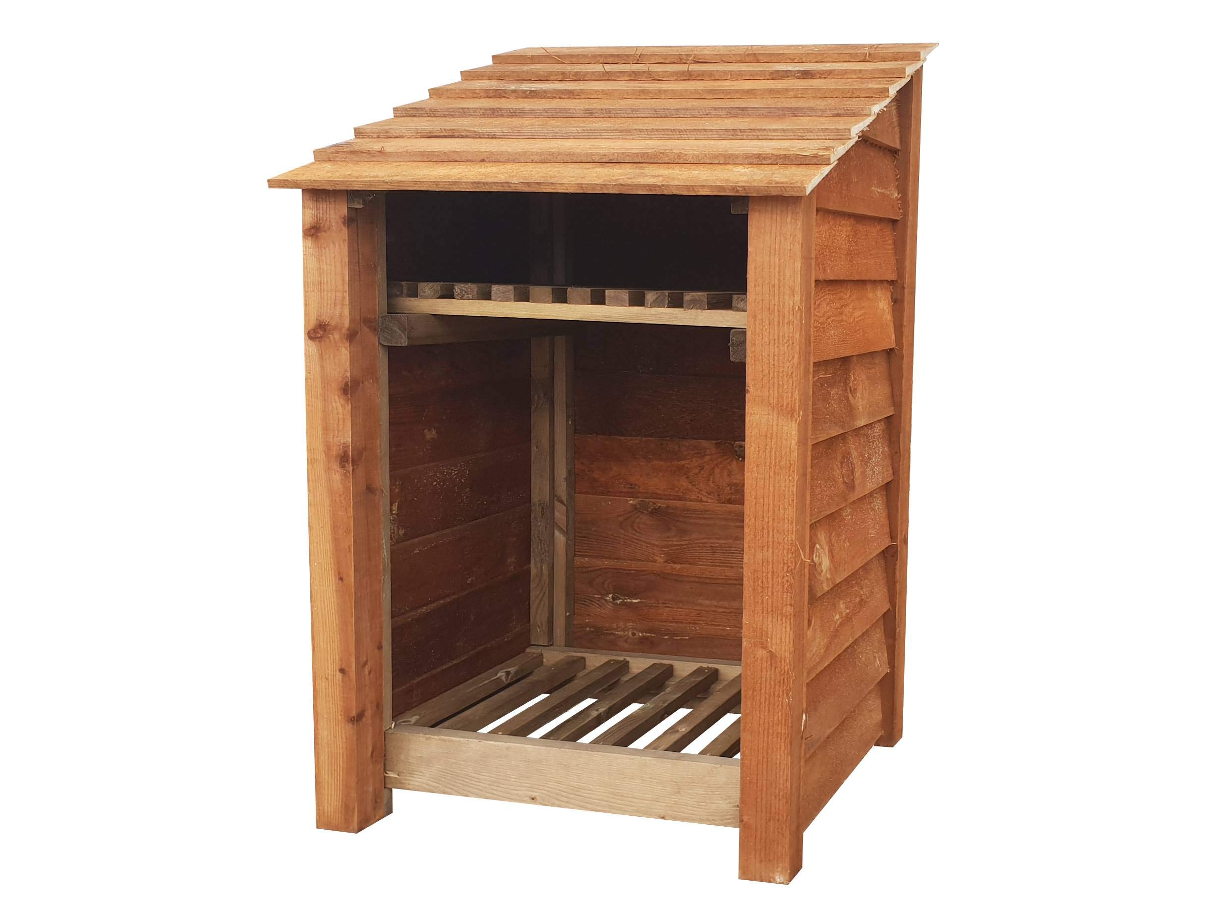 Buy Arbor Garden Solutions Wooden Log Store With Kindling Shelf 4Ft (0.
