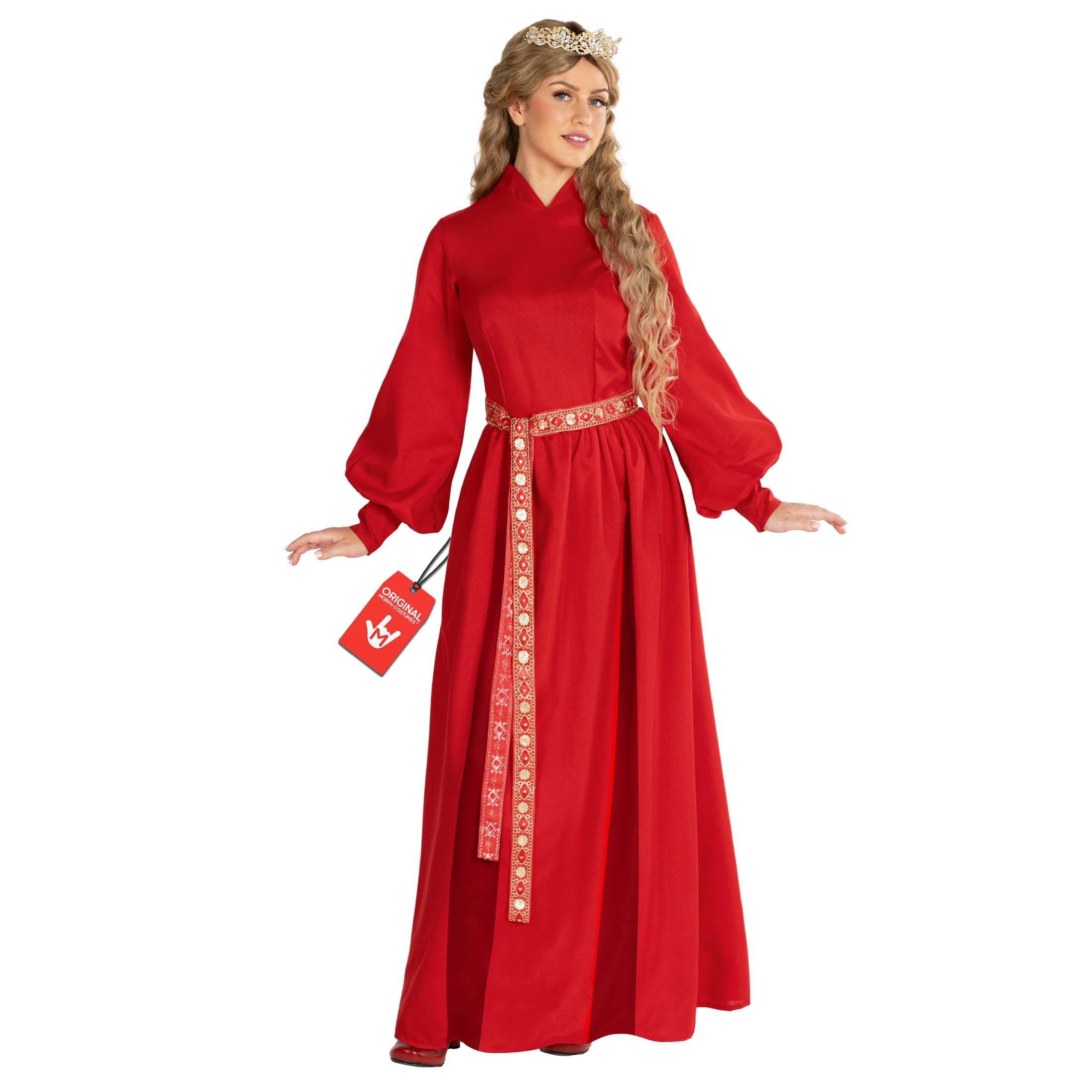 Costume princesse rouge Morph en velours texturé taille XL - 7
