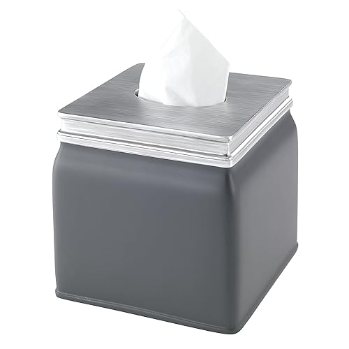 Miniatura 2 de Avanti Linens - Funda para caja de pañuelos, artículos esenciales para el baño de invitados, decoración moderna para el hogar (colección Memphis,