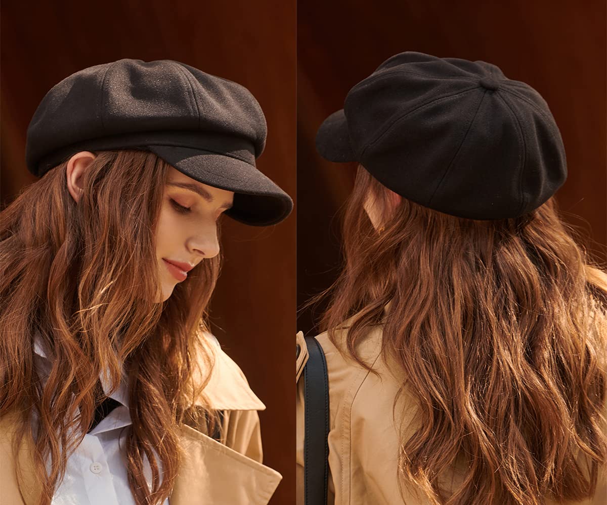 Gajaous Gorros de globo para mujer con visor, boina, retro, Baker Boy, gorra Newsboy