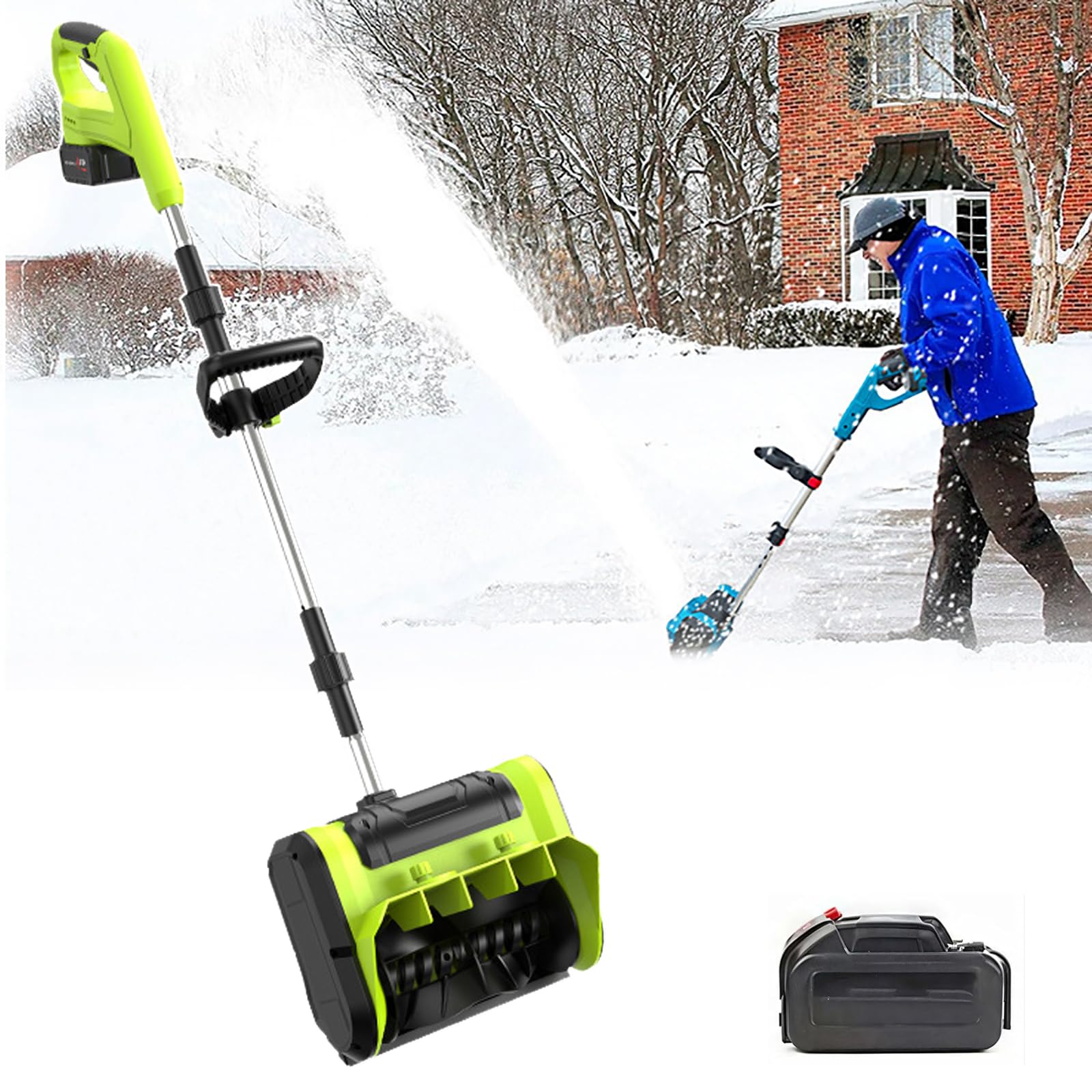 Souffleuse à neige électrique 900W sans fil pour déneiger les allées