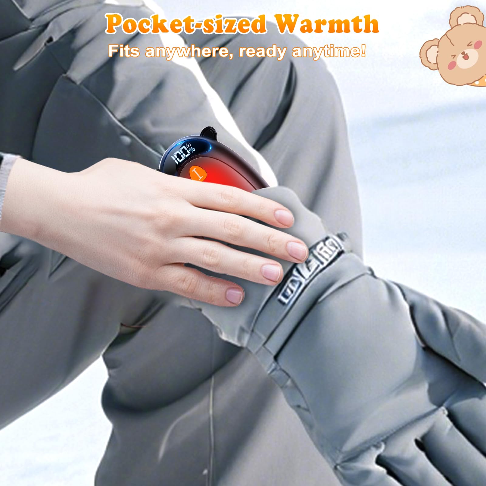 Calentadores de manos recargables con pantalla LED magnética, paquete de 2, 4 niveles de calor, calentadores de manos eléctricos portátiles, regalos para Navidad, hombres, mujeres, Raynaud