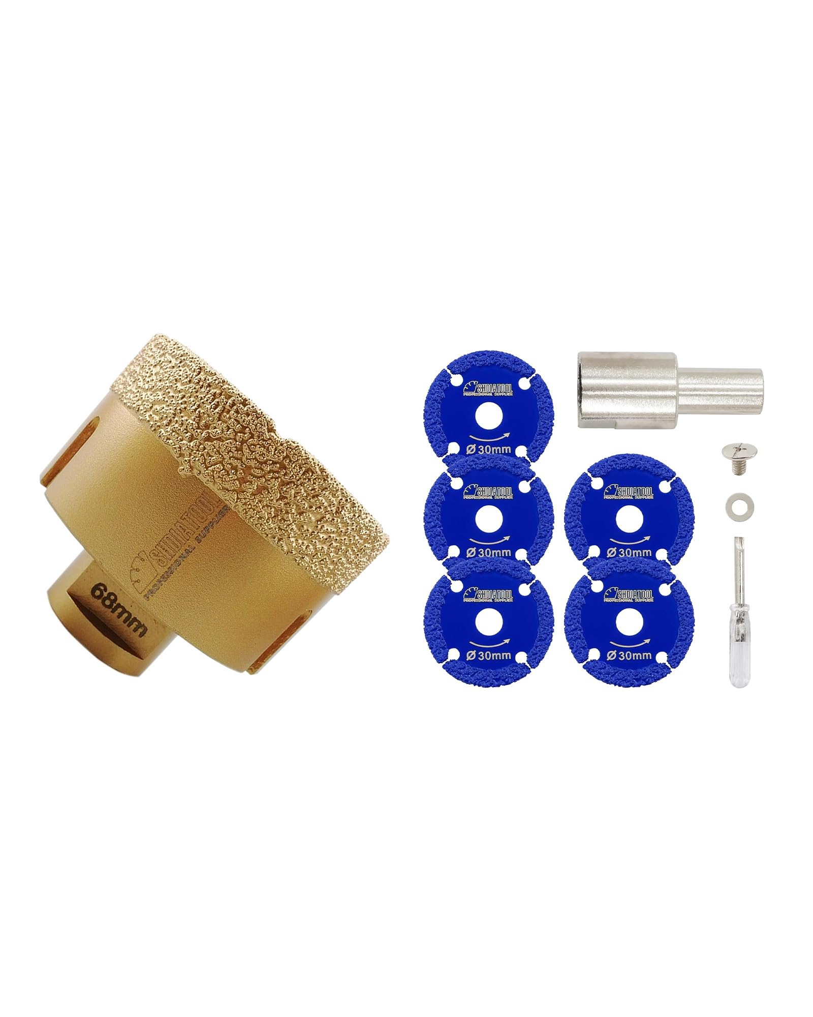 SHDIATOOL Forets Diamant précis avec disque 30MM anti ébréchure