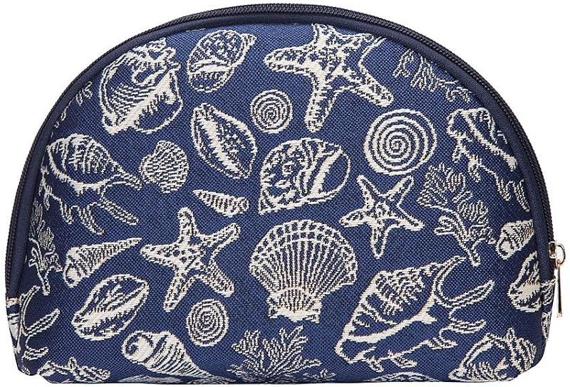 Necessaire Signare Sea Shell em tapeçaria com zíper, Pacote com 1