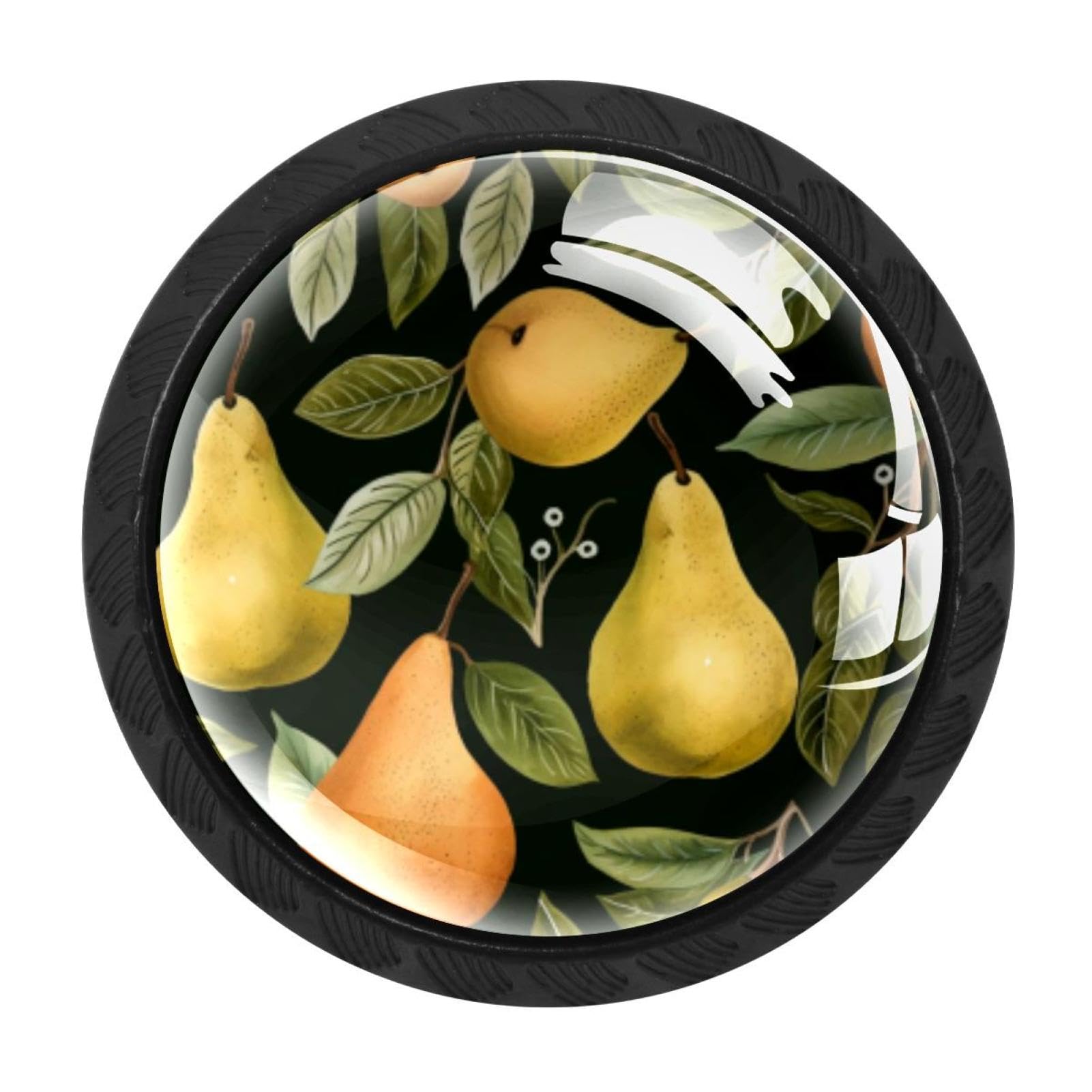 Chenzzzz Multicolored 08 4 Pack Thanksgiving Pear Kitchen Cabinet Knobs Drawer Knobs Dresser Knobs Matte Black Zinc Knobs Drawer Pulls Door Knobs Dresser Drawer Handles Knobs For Dresser Drawers