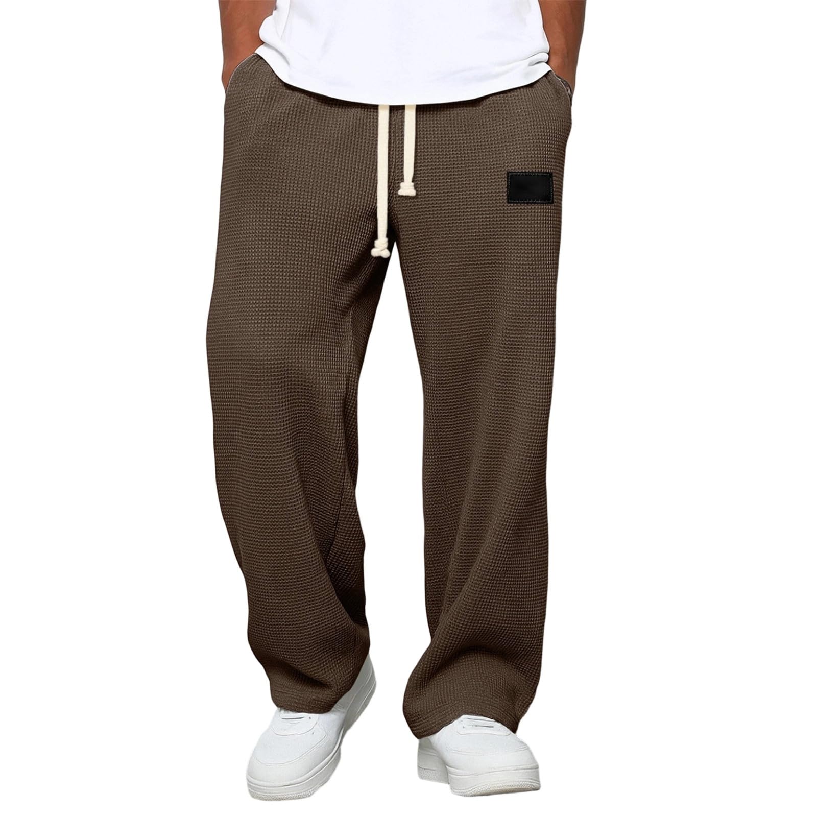 Pantalon homme maille droit ample décontracté et vêtement confort - 5