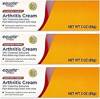 Vista 1 de Equate Crema para la artritis, salicilato de troamina al 10% con aloe, 3 onzas (paquete de 3)