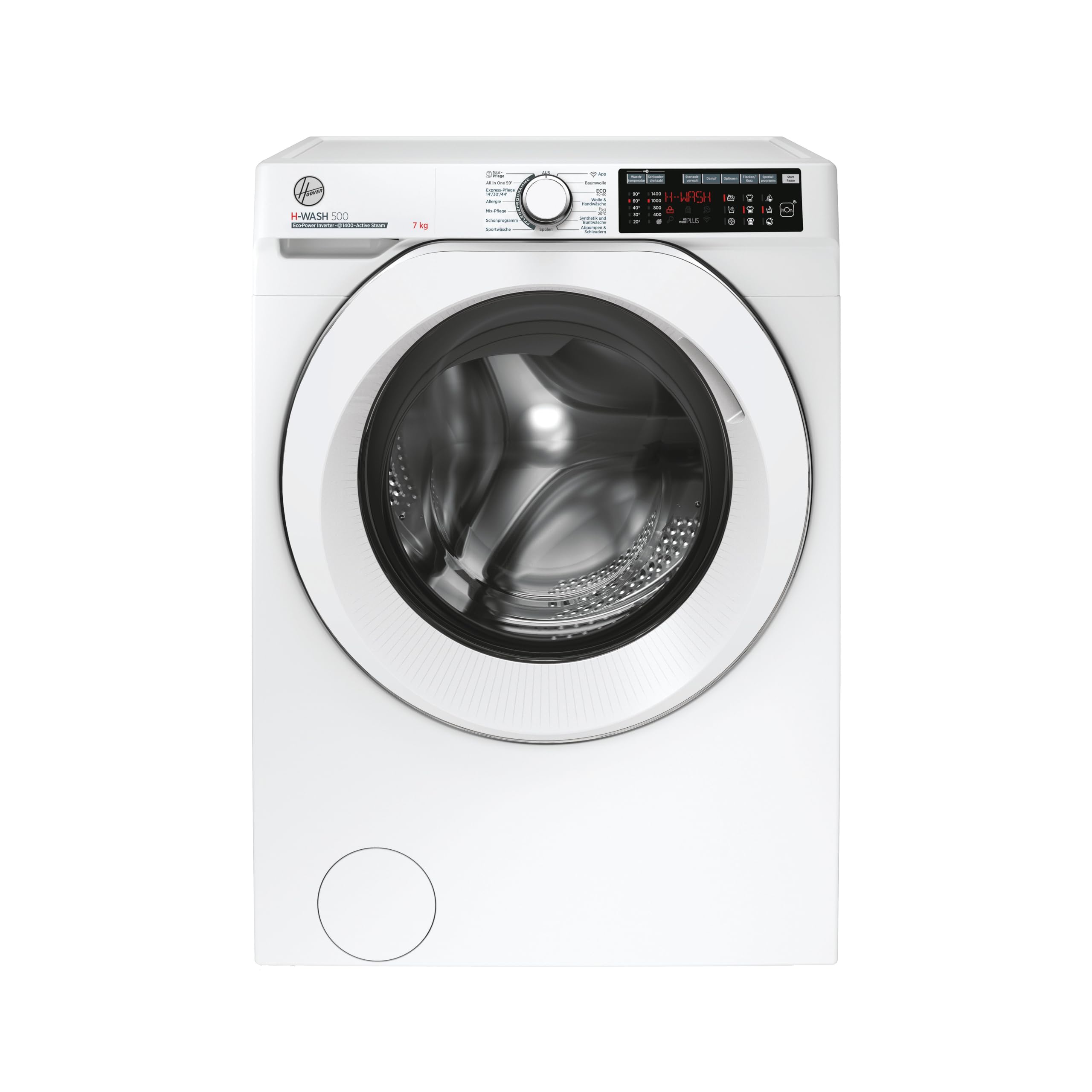 Hoover H-WASH 500 HWQ4 47AMC/1-84 Waschmaschine / 7 kg / A / Wi-Fi und Bluetooth / Eco Power Inverter Motor / Dampfprogramm | 1-84 Waschmaschine, Wi-Fi und Bluetooth, Eco Power Inverter Motor, Dampfprogramm