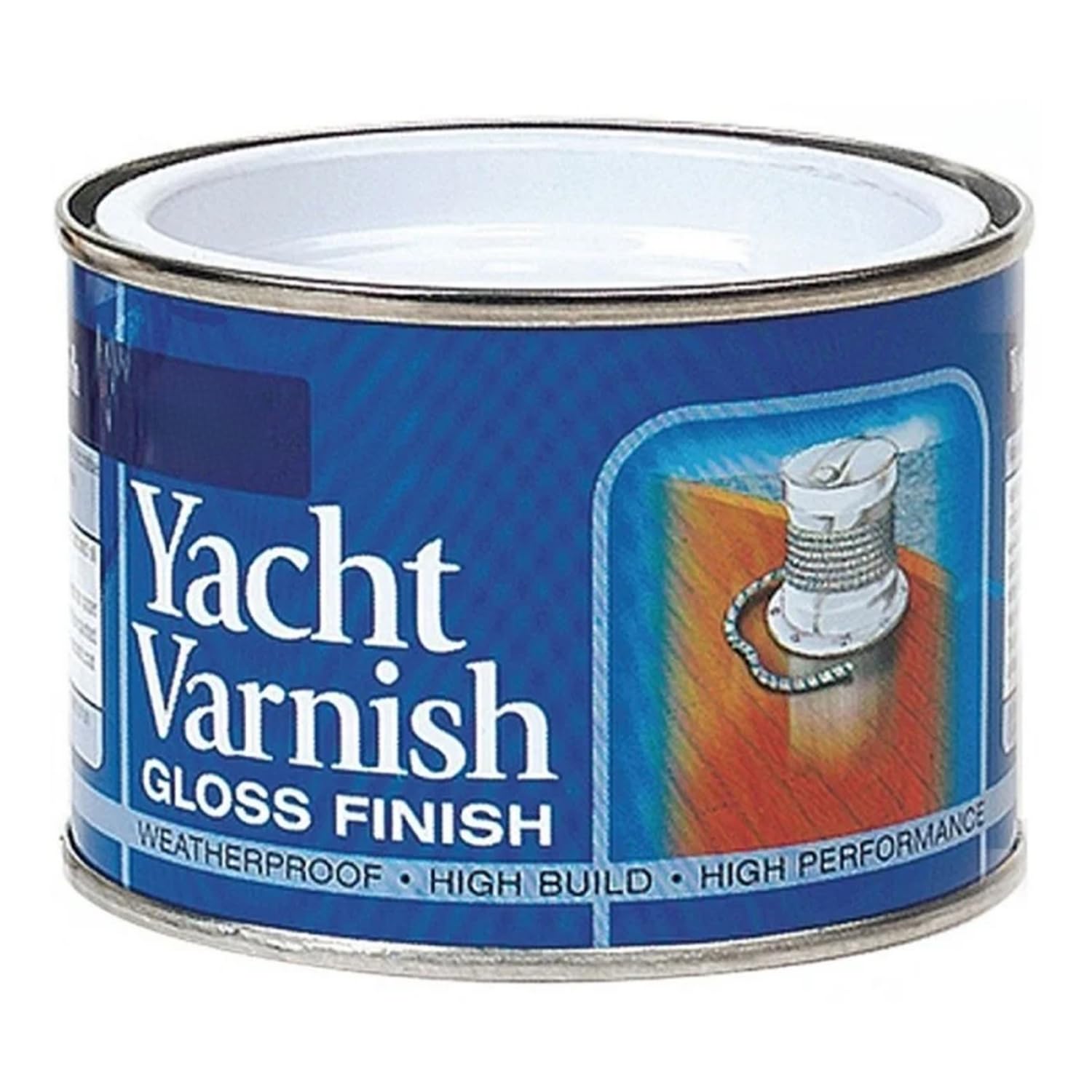 Inspired Essentials 180ml Non Drip Paint Tin Exterior Interior Hard Drying Performance Multi-Purpose Paint Tin for Metal, Wood, Plastic, Walls with Perfect Finish (1, Yacht Varnish) — image 1