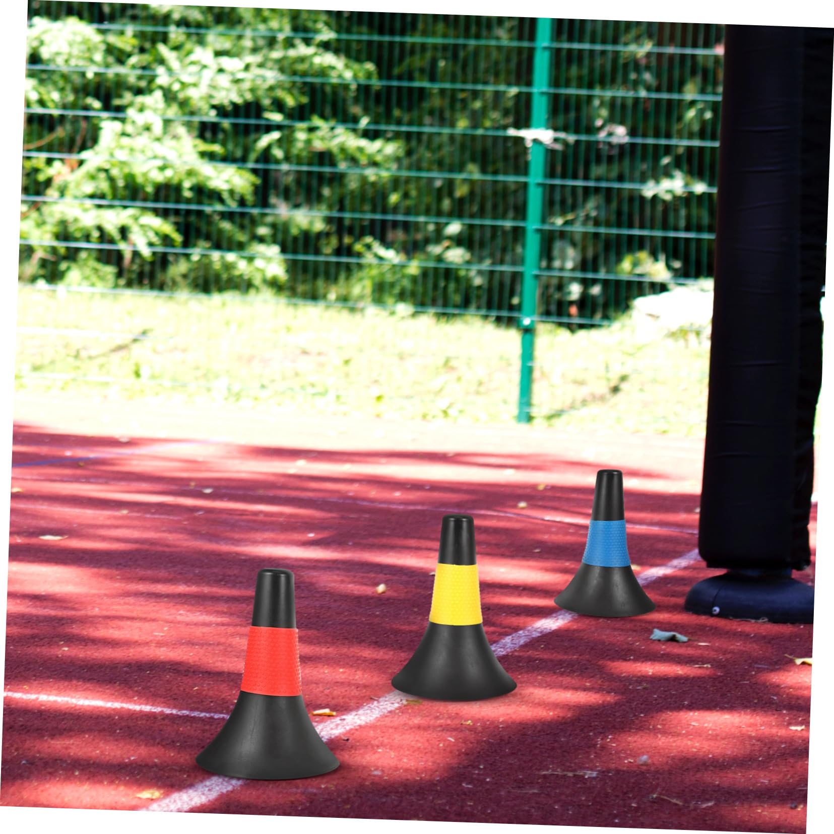 Abaodam 6 Piezas Cubo de Bandera Agilidad Cono Naranja Conos de Colores portátil obstáculo de para el fútbol Suministros para Entrenamiento de pies Educación física