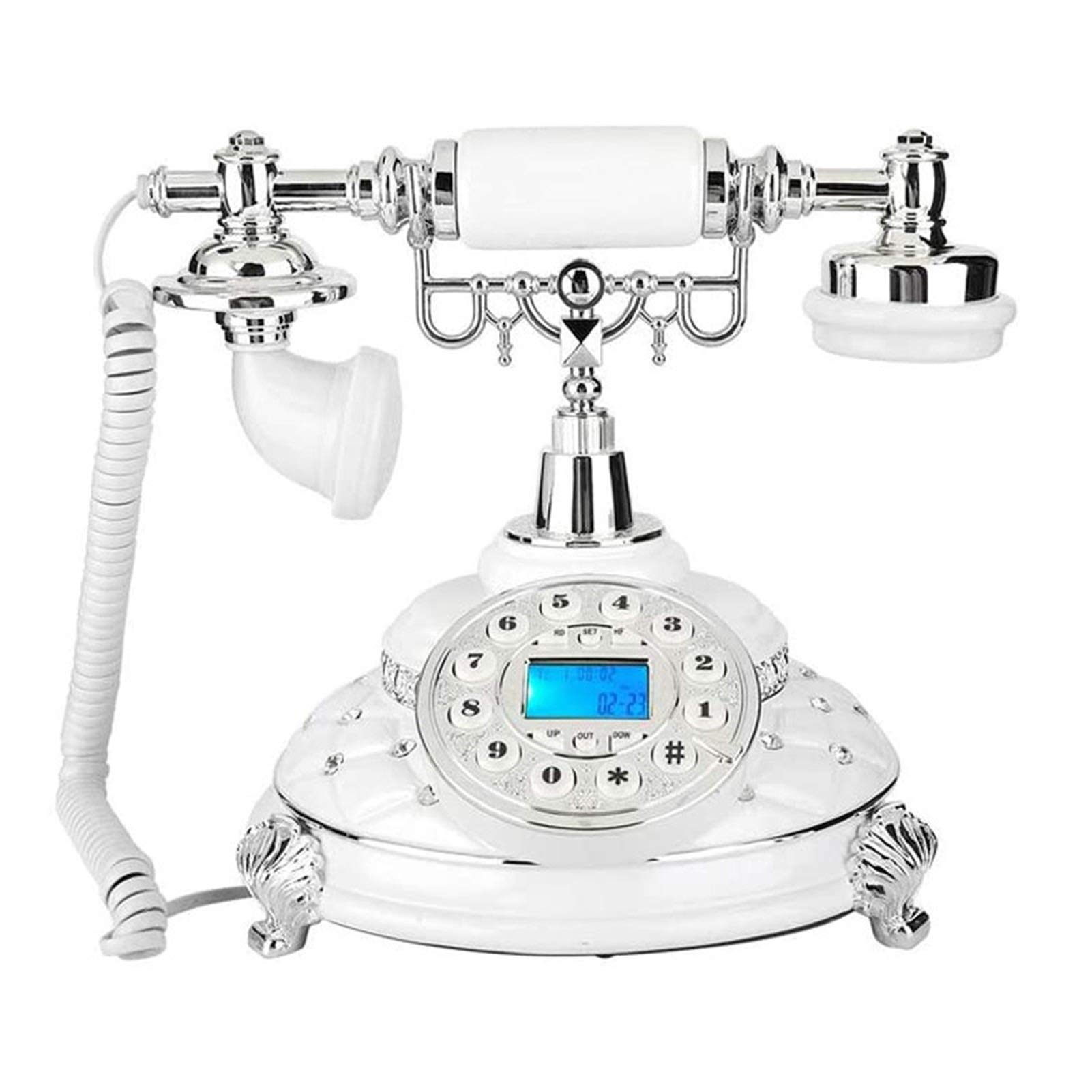 Téléphone Antique rétro vintage et statue abstraite, le cadeau d'artisanat d'art idéal