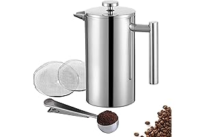 12oz French Press Coffee Maker, Double-Wall Insulated French Press