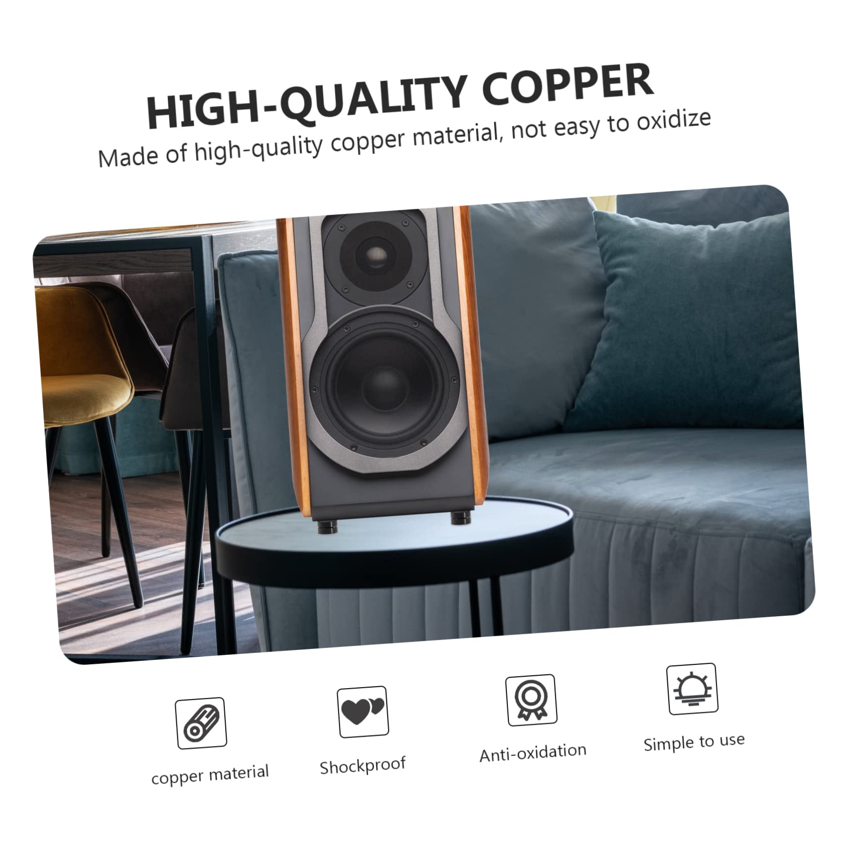 MOLUCKFU 4 Stück Lautsprecher Füße Aluminium - Vibrationsdämpfung Für Besseren Sound