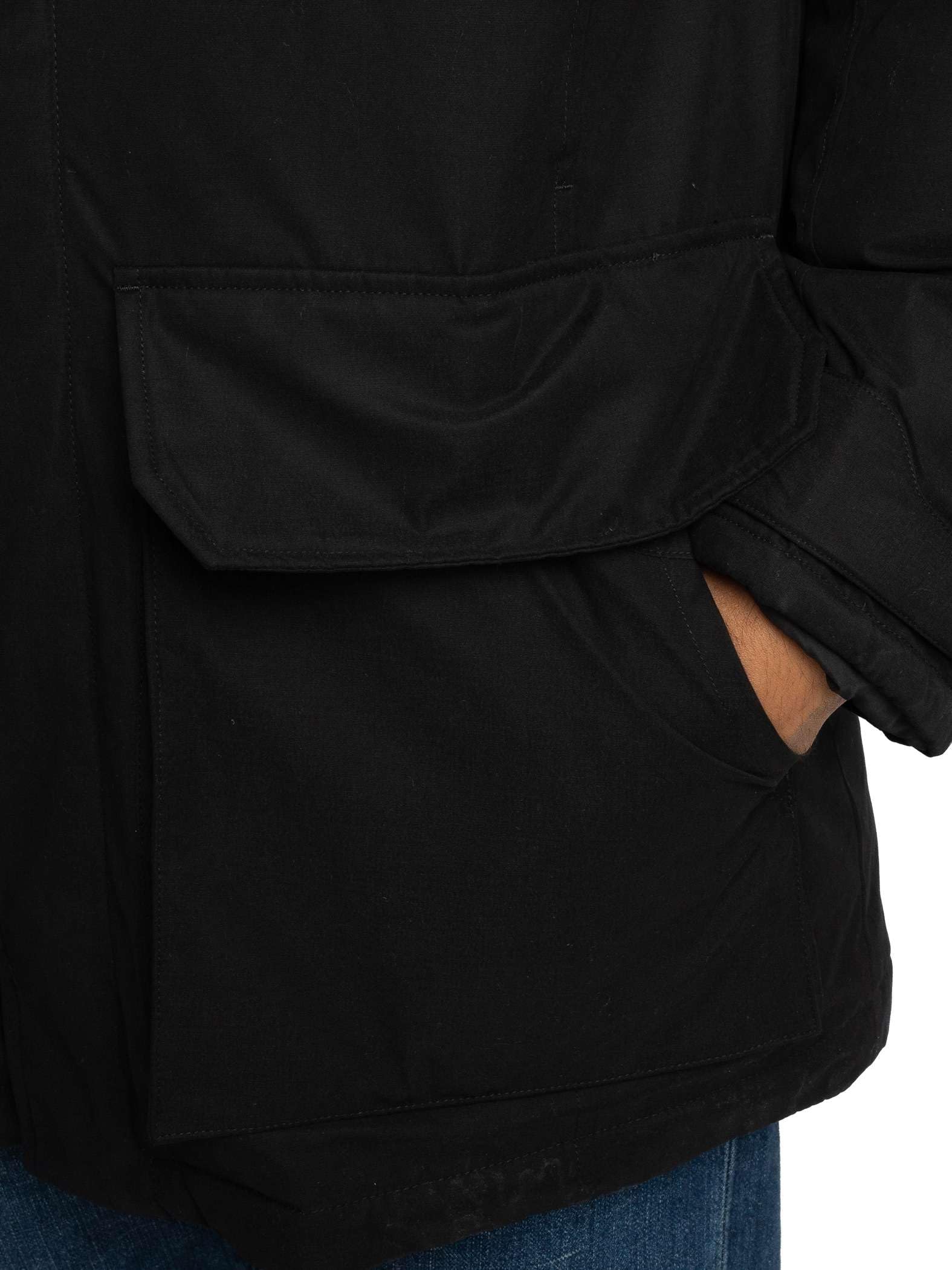 Lyle & Scott Uomo Giacca Parka A Membrana, Jet Black, XXL