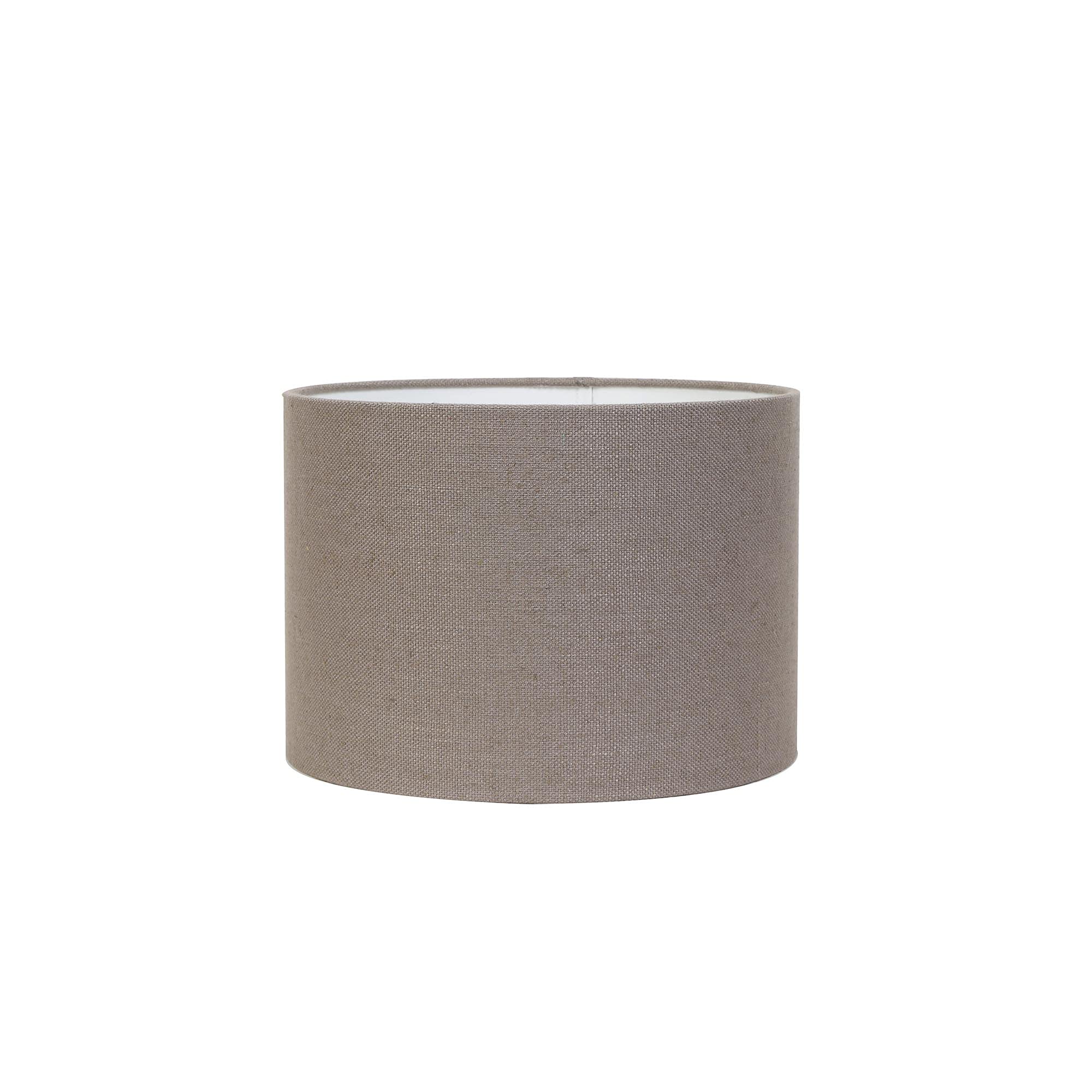 Light & Living Cilinder lampenkap Livigno - Lever - Ø40x30 cm - Lampenschirm ohne Lampenfuß - Braun - Metallgestell - Rund - Stoff, PVC - Freistehend