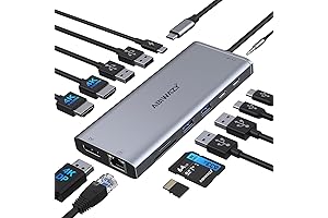 USB C Docking Station with Window Screen Pass Through