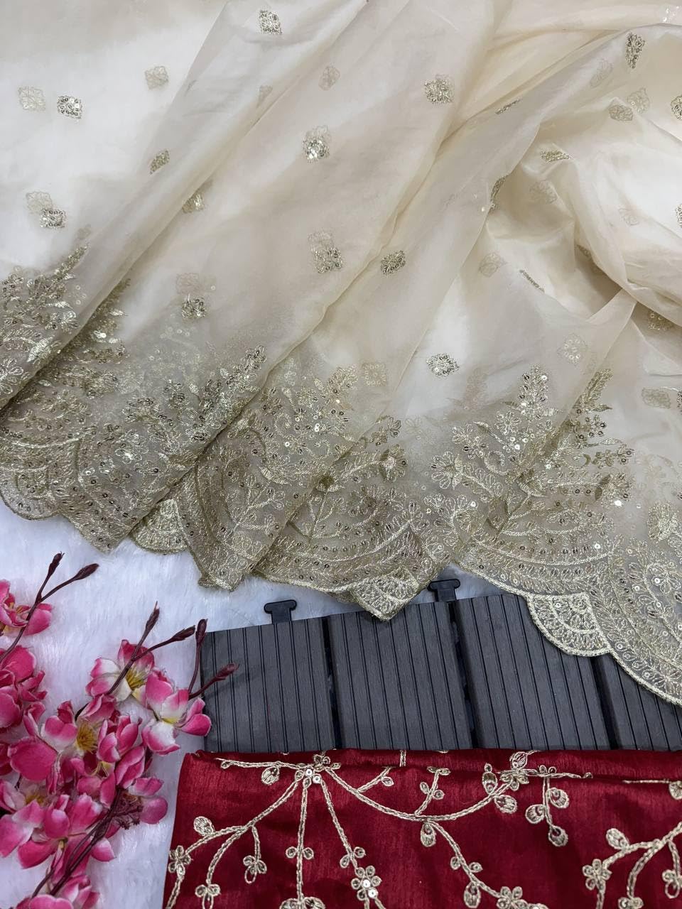 Women’s Shimmer Organza Foil...