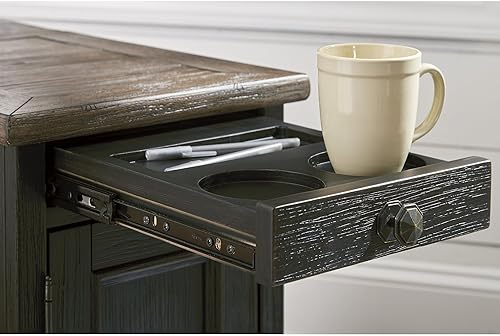 Miniatura 8 de Signature Design by Ashley Tyler Creek - Mesa auxiliar para silla Marrón negruzco,Encalar,Marrón medio,Marrón,https://www.amazon.com/dp/undefined