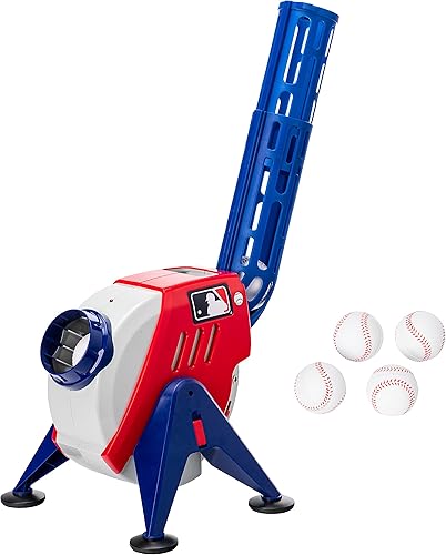 Franklin Sports Máquina de lanzar para niños máquina de lanzamiento de béisbol de plástico para práctica de bateo de niños jarra de potencia MLB con Franklin Sports Máquina de lanzar para niños máquina de lanzamiento de béisbol de plástico para práctica de bateo de niños jarra de potencia MLB con