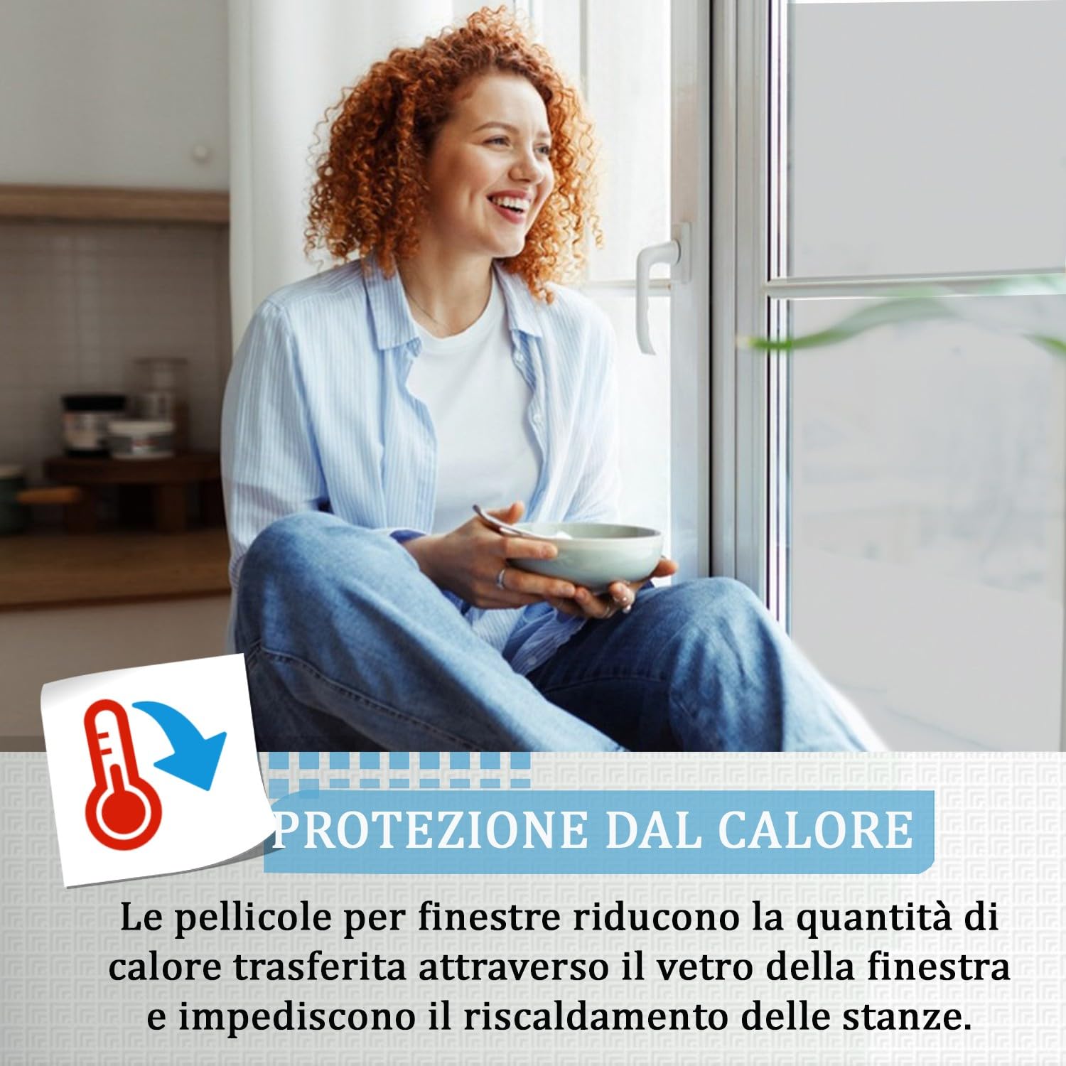 HKC Pellicola Specchio per Vetri Finestre, 44,5 x 400 cm Pellicola per Protezione Solare Autoadesiva, Pellicola Privacy Finestre Anti UV, Pellicola Termica per Finestra Adatto per Ufficio Casa