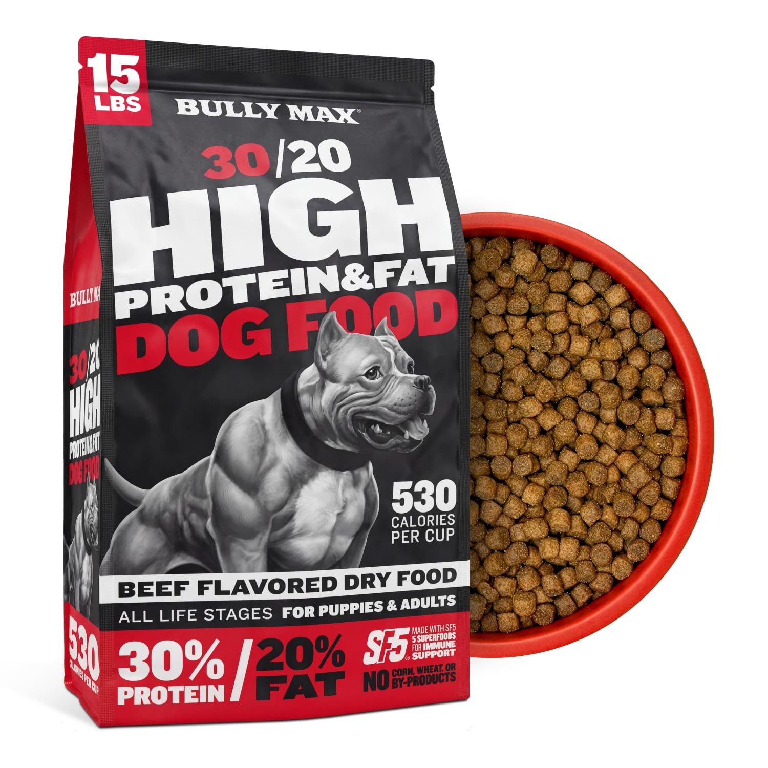 Bully Max High Protein Dry Dog Food 30/20 Beef