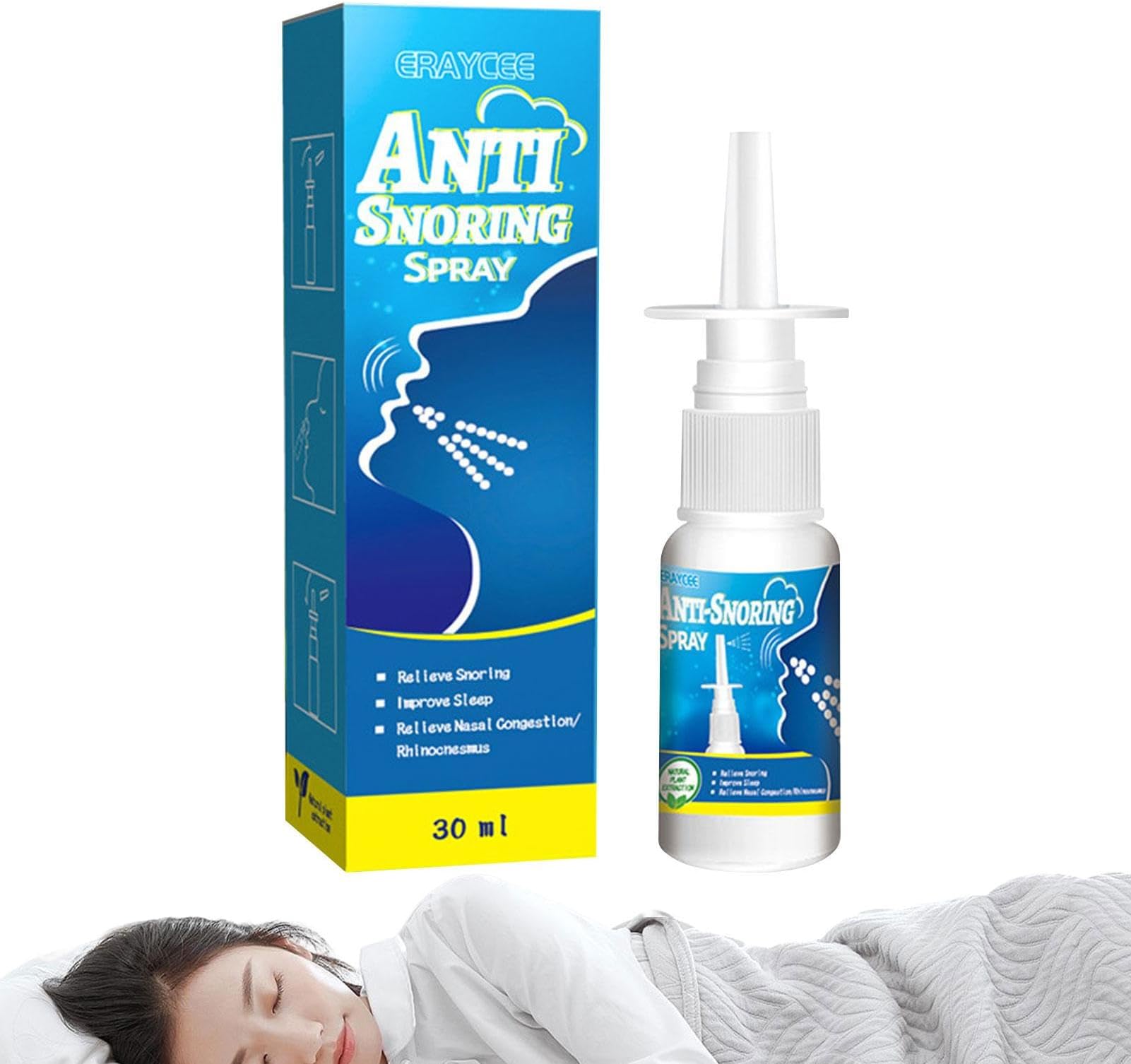 Anloximt Anti Snoring Spray | Health Care Liquid for Nose,Clean Nose, Sleep Right, Snore Less, 30ml Spray for Adults, Helps Open Air Passage While Sleeping