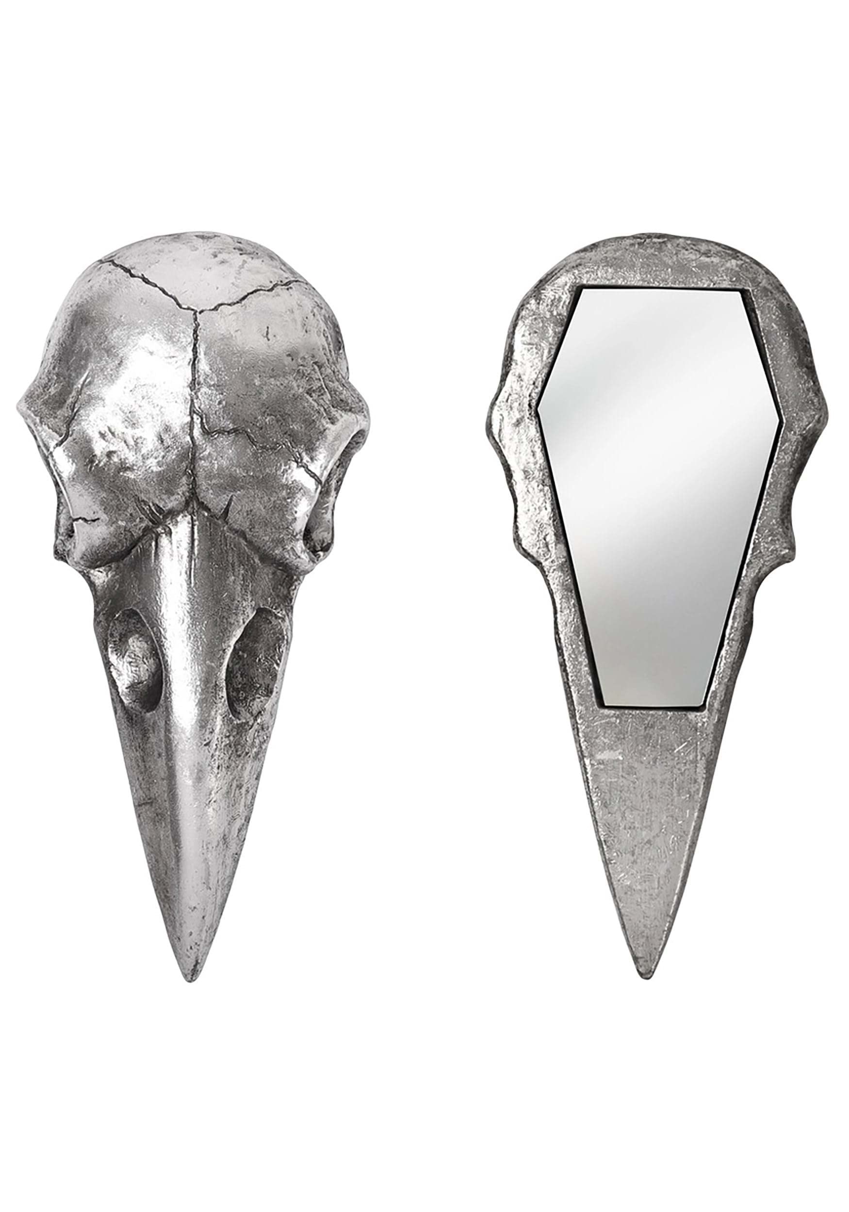 Alchemy Gothic Specchietto Raven Skull Color argento